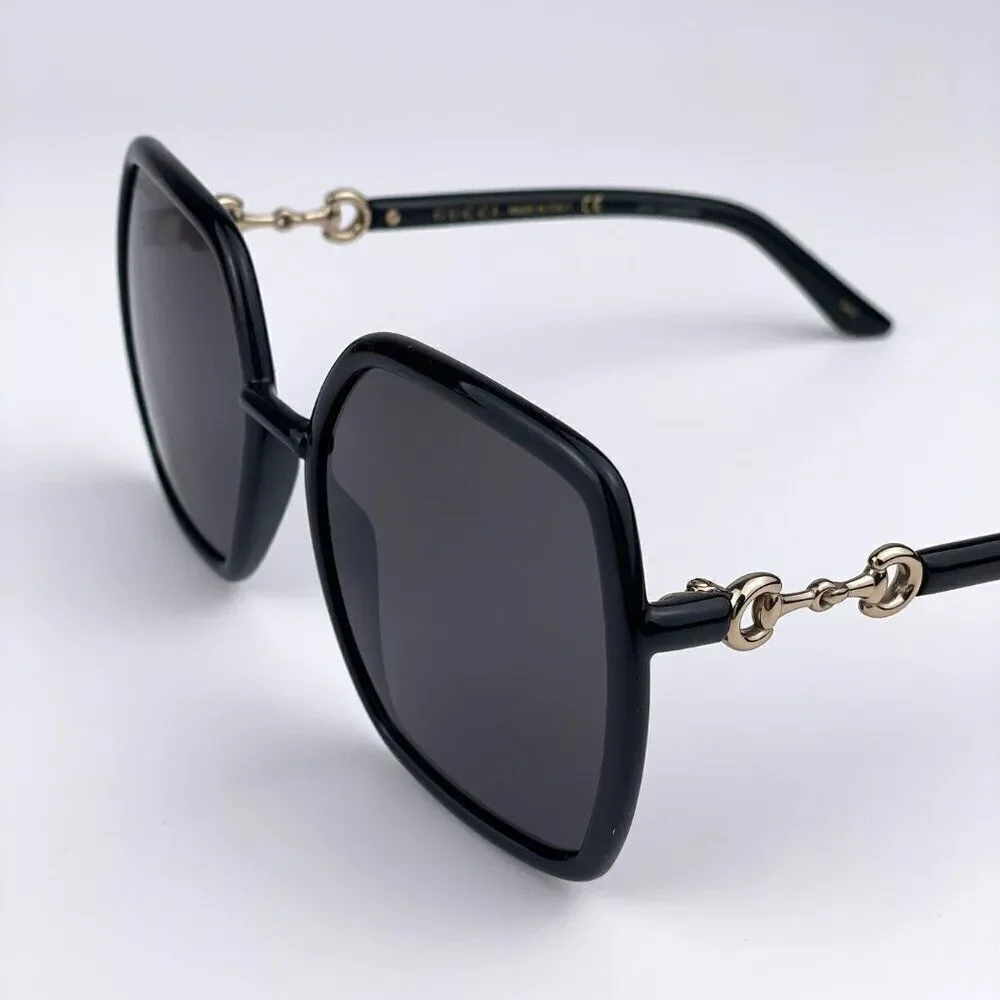 SALE! NEW Gucci GG0890S 001 Black Grey Square Oversized Women Sunglasses - Picture 7 of 11